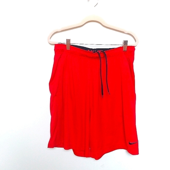 Nike Men's Red and Black Dri Fit Drawstring Waist Athletic Shorts Size Large - Picture 1 of 10